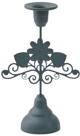 Einzigartiger Kerzenhalter aus Gusseisen, Kerzenhalter, Kerzenhalter, dekorativer Kandelaber für den Innenbereich, mehrere Farboptionen, 9 x 9 x 22,5 cm, Frühlingsdekoration