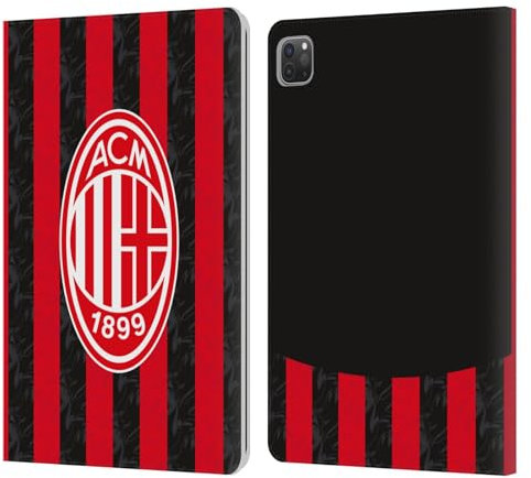 Head Case Designs Licenza Ufficiale AC Milan Home Kit per Stemma 2025/26 Custodia Portafoglio in Pelle Compatibile con Apple iPad PRO 11 2020/2021 / 2022