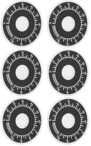 Cryfokt Robustes 200-teiliges Zifferblatt aus Aluminiumlegierung für Potentiometer, Einfach zu Bedienen, 10 Mm Innendurchmesser, für RV24YN 20S, RV24YN 30S, WH118 2W 20S, 200 X Zifferblatt