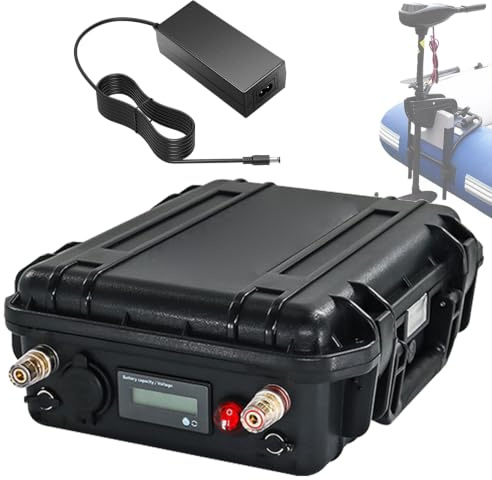 ZXLLAFT Batterie propulseur Bateau 14,8 V Batterie Lithium | 12,8 V Batteries pour moulinets pêche électriques 30Ah 40Ah 50Ah Piles LiFePO4 pour les sondeurs poissons avec chargeur