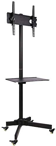 Techly 100730 Supporto a Pavimento con Mensola Trolley TV LCD/LED/Plasma 23-55 Nero
