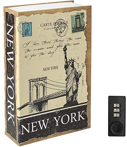 Buch Safe mit Zahlenschloss Medium New york.