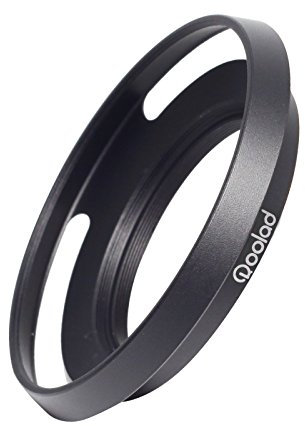 Roolad Paraluce in metallo per fotocamera DSLR e mirrorless con copriobiettivo (43 mm, nero)