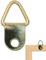 FUXXER® - 100 ganci per quadri in ottone, per cornici, specchi, bacheca, triangolo, ganci con occhiello, 19 x 12 mm, set da 100 pezzi