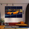 Große verschiedene Arten große Bilder von Lamborghinis Classic Car Leinwand Wandkunst Gerahmt Orange Lamborghini Jungen Fast Cool Sport Poster 3 Paneele 3D Diamant Druck Gemälde, 101,6 x 50,8 cm