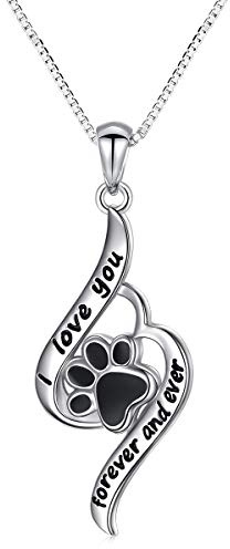 Flyow Frosch/Pfotenabdruck/Elefant/Schildkröte/Axolotl Halskette Tier-Halsketten Schmuck für Frauen Teenager-Mädchen 925er Sterlingsilber Herz-Anhänger für Weihnachten Geburtstagsgeschenke