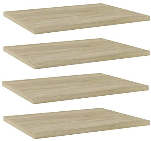 vidaXL 4X Estantes Estantería Estudio Salón Decoración Libros Librería Librero Biblioteca Tablero Extra Madera Contrachapada Roble Sonoma 40x30x1,5 cm
