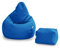 Loft 25 sitzsack mit Fußhocker – Gaming sitzsack mit füllung, Komfortabler Bean Bag, Wasserabweisend sitzsack Erwachsene mit hohem Rücken,Bean Bag Chair (Moroccan, Sitzsack + Fußhocker)