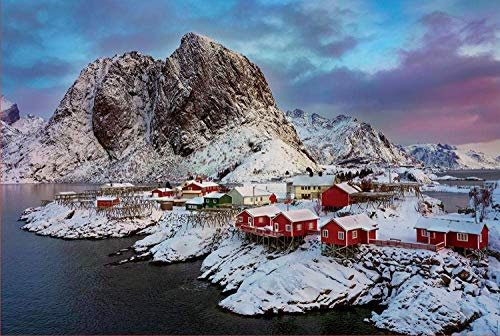 Chtom Puzzle 1500 Stücke for ErwachseneLOFOTEN Island SCENCEERYA Kombination von anspruchsvollen Puzzles und Familienspielen (Color : Lofoten Island Scenery, Size : 4000pcs)