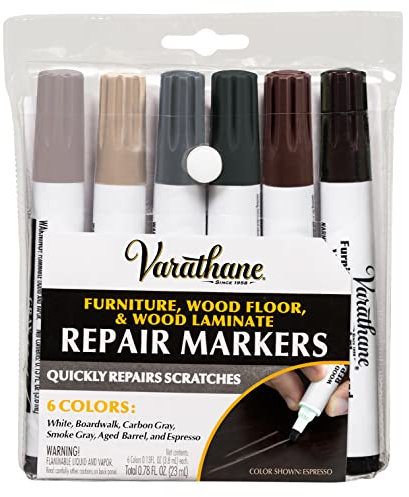 Varathane 374189 Wood Stain Repair Marker Kit, Assorted Cool Shades