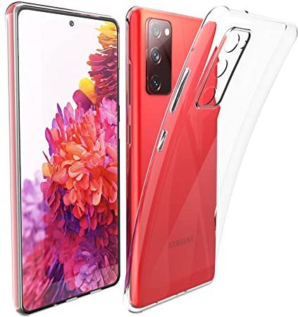 N NEWTOP Custodia Cover Compatibile con Samsung Galaxy S20 FE, Morbido TPU CLEAR Gel Silicone Anti Graffio Trasparente Slim Sottile Flessibile Case Posteriore Proteggi