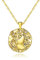 Skcess Ketten für Damen, Beste Freunde Kette Halsreif Gold Zwölf Sternbilder Kupfer Runden Zirkonia anhänger Halskette Länge 40+5cm