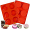 Moldes redondos de silicona para chocolate, dulces, galletas Oreo, gelatina, resina, jabón y más Juego de 2 piezas con molde de galletas de 2 cilindros Molde de 6 cavidades, 2 pulgadas de