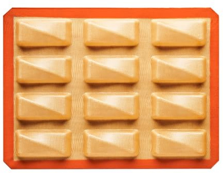 Silpat Moule 12 Barres Torsadées – Pâtisserie, Snacks Maison – Idéal Barres Céréales, Moelleux Chocolat, Brownies – Silicone Antiadhésif, Réutilisable – Haute Qualité, Résistant Four