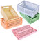 Mini Körbe Kunststoff Faltbox, 5 Stück Klappkisten Set, Faltbare Aufbewahrungskorb, Klappbox Mini für Kinderzimmer, Küche, Schlafzimmer, Büro, Arbeitszimmer, Badezimmer (Mehrfarbig)