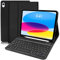 iPad 10.ª Generación Funda Teclado 10.9“ 2022, Funda con Teclado Español Ñ para 10,9 Pulgadas, Ultra Delgada Funda con Portalápices,Teclado Bluetooth Magnético Desmontable para 10.ª Gen 2022 - Negro