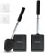 Fowooyeen Klobürste Silikon, Schwarze Toilettenbürste Wandmontage, Flach WC Bürste mit Herzformem Kopf, Elegante Stand Garnitur Set, Toilettenbürstenhalter ohne Bohren, Schwarz - 2er Set