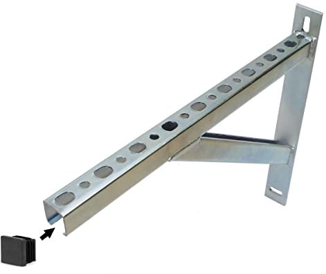 Kolor Schienenkonsole Wandträger Schwerlastwinkel Auslegerkonsole Schwerlastträger Winkelträger , Regalträger aus verzinkter Stahl , Wandmontage , Träger 400 - 900 mm (500 mm mit endkappe)