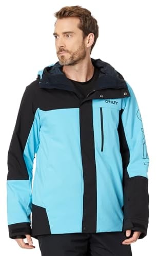 Oakley Herren Thermonuclear Protection TBT Insulated Jacket Jacke, Schwarz/Hellblau, L