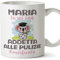 Mugffins Tazza Personalizzata in ceramica per ADDETTA ALLE PULIZIE donna 11 oz / 350 ml - In italiano - Koalificati Personalizzati - Idea regalo per compleanno, anniversario, natale, laurea