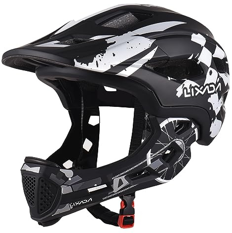 Lixada Casque de Vélo pour Enfants Casque Intégral Amovible Casque de Vélo Réglable pour Enfants Cyclisme