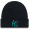 New Era New York Yankees Fanartikel Mütze League Essential Cuff Knit Beanie Schwarz Grün Baseball - One-Size