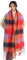 Damen Schal, Kariert übergroßer Winter SchaltuchKaro Schultertuch Plaid Deckenschal Modeschal Weich Warm Strickschal Oversized Herbstschal Warme Winter Stola mehrfarbig,Orange Rot Schwarz