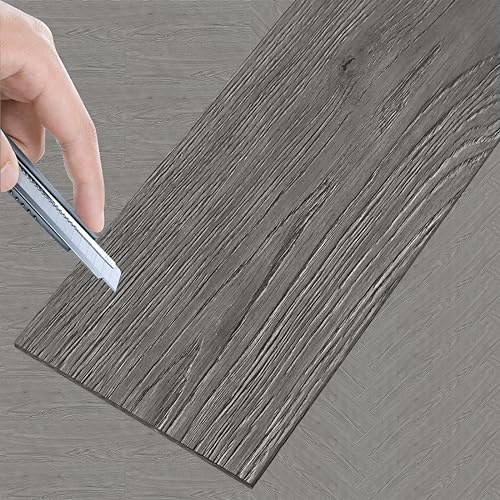 NAIZY 36pcs PVC Bodenbelag 91,44cm x 15,24cm x 2mm Vinylboden Selbstklebend Dekors Wählbar Laminatboden Rutschfeste Wasserdicht Schneidbar Klebevinyl, Typ 1817-9 (5 m²)