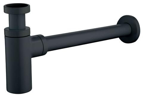 PAINI FRANCE ROBINETTERIE Siphon lavabo Totem version court PVD Noir Mat Brossé - Vidage et siphon