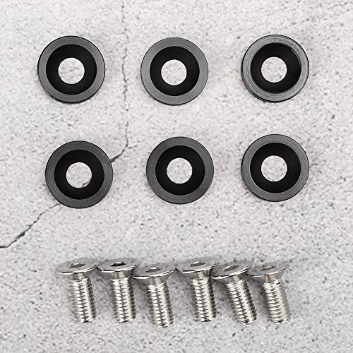 6 Stücke M8 Universal Dichtung Unterlegscheibe Abstandshalter Auto Motorrad Kotflügel Stoßstange Dekoration Schwarz