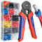 Preciva Pinza Crimpatrice con 1250 Puntali, Crimpatrice Professionale 0.25-10mm² per Cavi Isolati, Pinza a Cricchetto per AWG 23-7