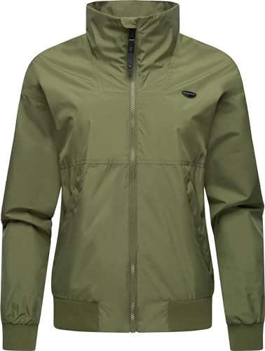 Ragwear leichte Damen Übergangsjacke wasserdichte Regenjacke (Wassersäule 11.000 mm) kurz atmungsaktiv Goona YOUMODO XS-6XL