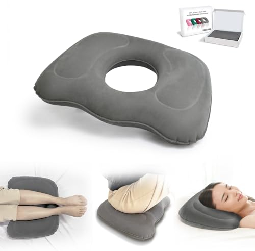 Potelane Aufblasbare Donut Kissen Sitz, Höhenverstellbar Hämmoroid Kissen, Tragbare Kissen: Druckentlastung Für Hämorrhoiden Behandlung, Steißbein Schmerzen, Bett Wund, Nach Der Operation Erholung