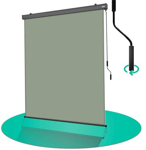 Strattore Store Vertical Extensible 160x250 cm Balcon Store Roulant Extérieur - Blocage des UV avec Manivelle et Cassette du Vent pour Balcon Terrasse Patio Jardin d'Auvent Protection - Vert Matcha
