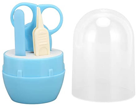 Baby-Nagelschere, Baby-Nagelset, 4-in-1-Baby-Nagelpflegeset, Baby-Nagelknipser mit Niedlichem Etui, Baby-Nagelknipser, Schere, Nagelfeile und Pinzette für Neugeborene, Säuglinge,