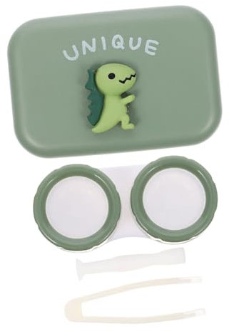 minkissy 2pcs Cartoon Deer Case Holder Portable Storage Box for Container Safe for Eyes Small Size
