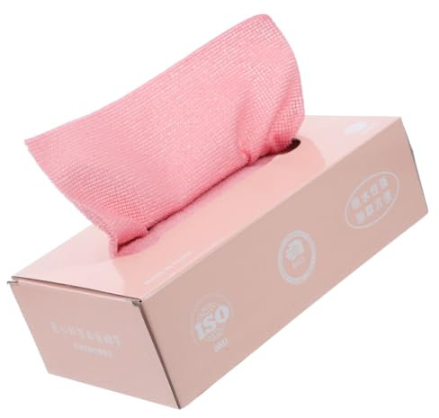 TIDTALEO 1 Box Removable Dishcloth Towels Cleaning Rags Kitchen Dish Rags Kitchen Supplies Wash Rags for Kitchen Cleaning Cloth Dishwashing Cloth Rugs Fiber Pink