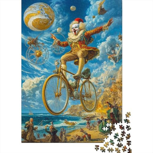 Zirkus Clown 1000 Stück Puzzles Für Erwachsene Ölgemälde Geschicklichkeitsspiel Für Die Ganze Familie Schöne Geschenkidee DIY Kreative Unterhaltung 1000pcs (75x50cm)