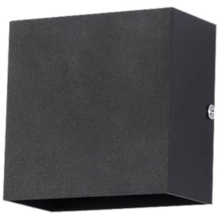 UKCOCO Moderne Quadratische LED Wandleuchte 2x3 W aus Aluminium Schwarz | Innenbereich, Kreative Form, Einfache Montage, Geeignet für Toilette und Büro