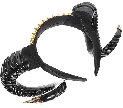 WRITWAA Goat Sheep Horn Headband Für Halloween Teufelshörner Kopfschmuck Für Cosplay Und Kostümparty Einzigartiges Accessoire Für Schaurige Looks