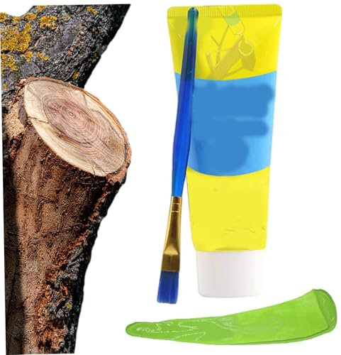 HWXZUUO 100g Baumwundschnellversiegelung, Baumwunddressing mit Pinsel, Versiegelungsheilpaste, Bonsai -Pfropfpaste, schnelle Wiederherstellung und Bonsai -Konservierungsmittel