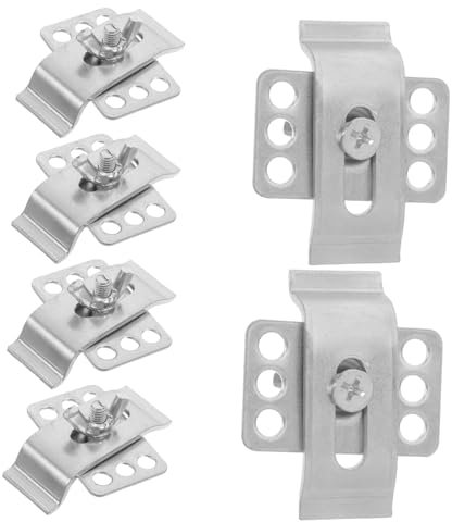 EXHUMKY 6pièces Kit Fixation Évier Sous Plan Supports De Lavabo Clips De Montage Robustes Pour Éviers De Cuisine Et Salle De Bain