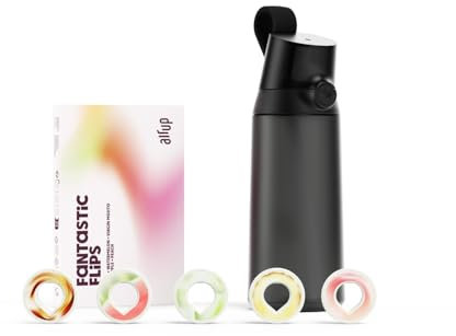 AIR UP® water bottle Click Midnight Black original starter set with pods in 5 flavors | 600ml drinking bottle with sugar-free flavoring | dishwasher-safe, BPA-free