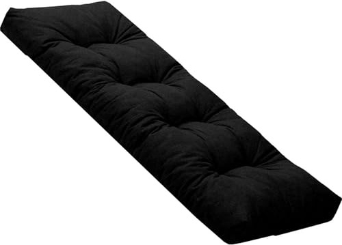 ELYSYSRL Bankauflage 150x50 120x40 120x50 100x40 150x40 Bankkissen 8cm Dicke Innen Outdoor Sitzauflage, Sitzkissen für Bänke und Gartenbänke Polsterauflage Auflage(Schwarz,120x55cm x8cm Thick)