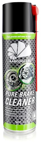 AABCOOLING Pulitore Freni 500ml Spray – Rimuove olio, grasso, polvere freni – Per auto, moto, bici – Pulisce dischi, tamburi, pastiglie – Sgrassatore motore e cambio rapido