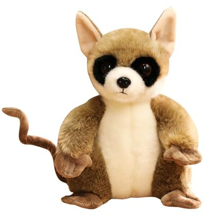 Xiyocadt Kuscheltier Lemur 24cm, Stofftier aus Weichem Plüsch, Niedliches Plüschtier zum Kuscheln und Spielen, Geschenk für Kinder & Erwachsene