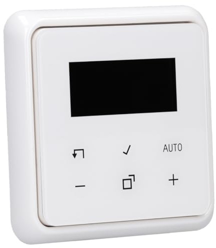 Jung Serie CD Komplett-Set Alpinweiß: TRDCD1790WW Raumtemperaturregler mit Display Standard + CD581WW Rahmen 1fach