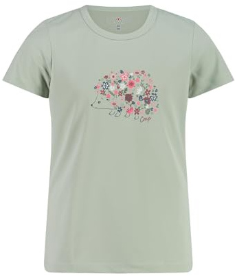 CMP Mädchen T-Shirt aus Piqué mit Igel Blumen Motiv Print Gr. 164 | schneller Feuchtigkeitstransport, atmungsaktives Material, geruchshemmende Behandlung, leichtes Tragegefühl