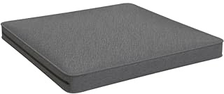 POKAR Loungekissen Sitzkissen 60x60x5 cm | Sitzauflagen für Rattanmöbel | Outdoor Sitzpolster für Gartenstuhl | Abnehmbarem Bezug | Stuhlkissen für Gartenmöbel | Oeko-Tex | Made in EU | Grau