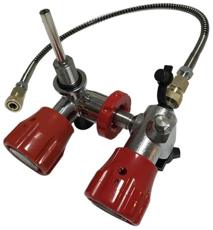 CZZEJUTWEZ 4500PSI Quick Connector Filling Station for Carbon Fiber Bottle Valve for Gas Transfer Or Tank Refilling Big To Small